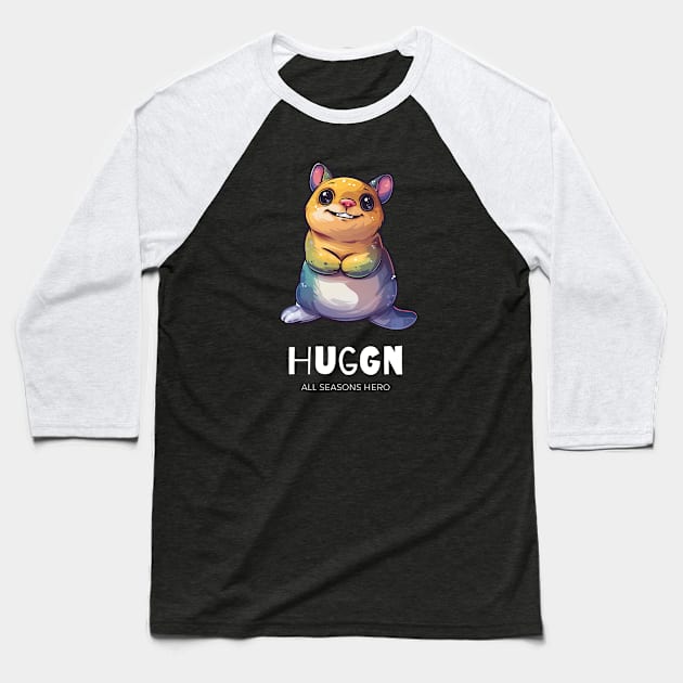 Funny outfit for cuddlers, quokka, gift "HUGGN" Baseball T-Shirt by Adam Brooq